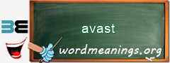 WordMeaning blackboard for avast